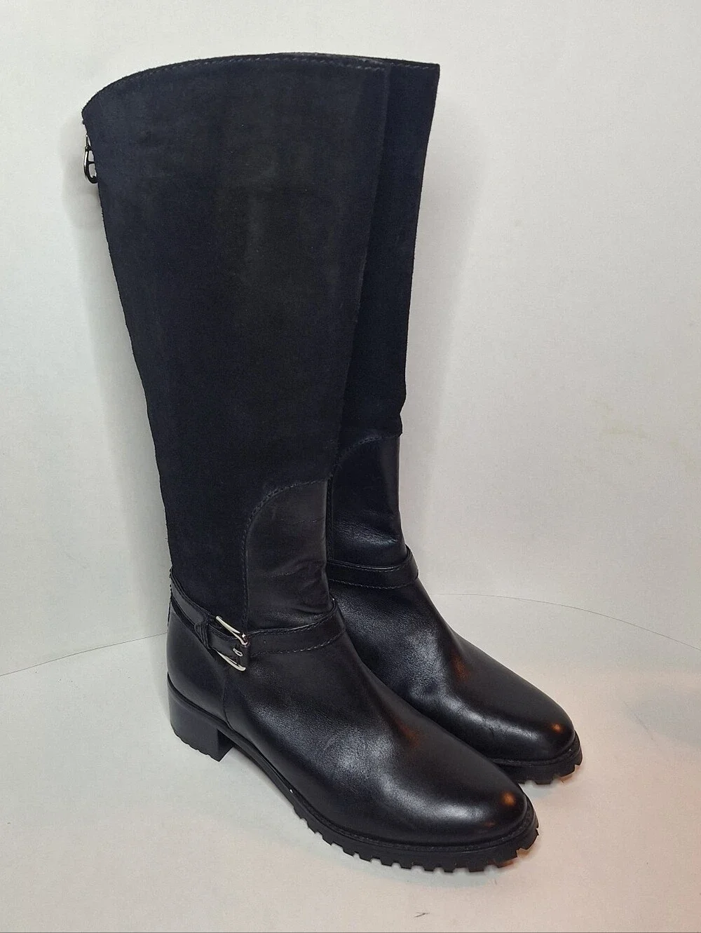 Etienne Aigner Vandalay Leather Suede Knee High Riding Boots Women's size 8M